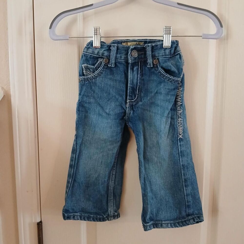 Y2K Style Wrangler 20X Vintage Bootcut Toddler Jeans Thick Contrast Stitching 2T